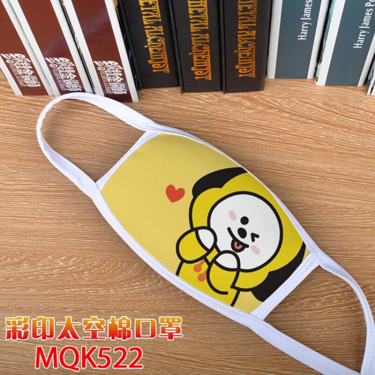 BTS BT21 Color printing Space cotton Mask price for 5 pcs MQK522