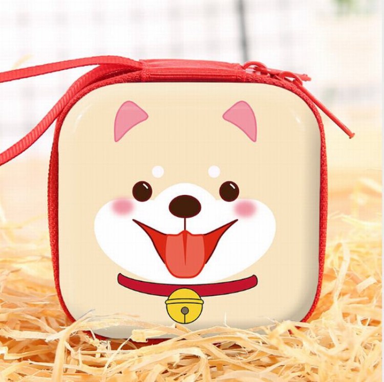 Cartoon Coin purse headphone bag storage box Wallet OPP bag price for 3 pcs 7X7X3.5CM