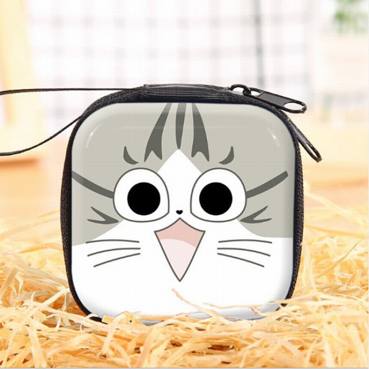 Cartoon Coin purse headphone bag storage box Wallet OPP bag price for 3 pcs 7X7X3.5CM