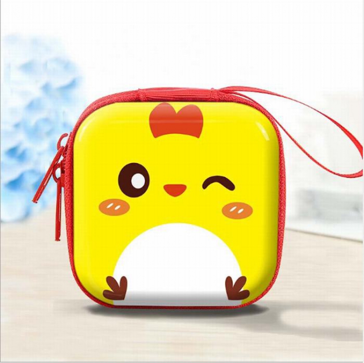 Cartoon Coin purse headphone bag storage box Wallet OPP bag price for 3 pcs 7X7X3.5CM