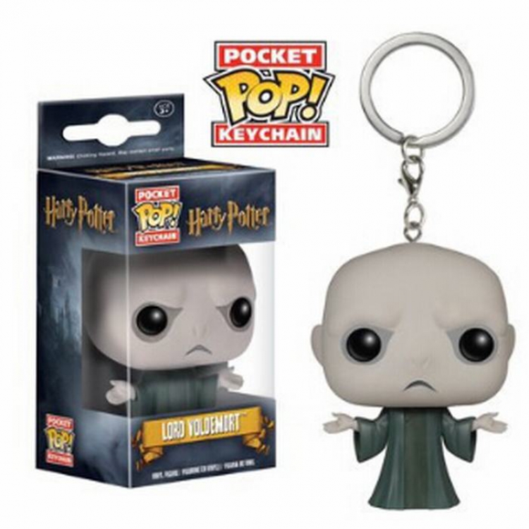 Harry Potter Funko POP Lord Voldemort Q version doll Keychain pendant 4CM