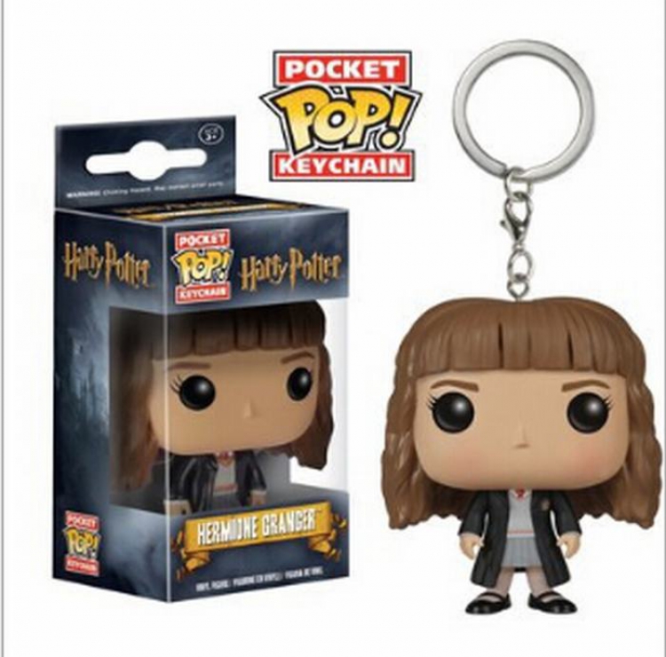 Harry Potter Funko POP Hermione Q version doll Keychain pendant 4CM
