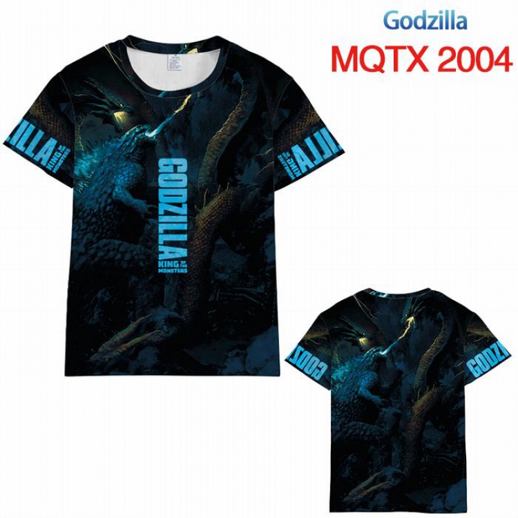 Godzilla Full color printed short sleeve t-shirt 10 sizes from XXS to 5XL MQTX-2004