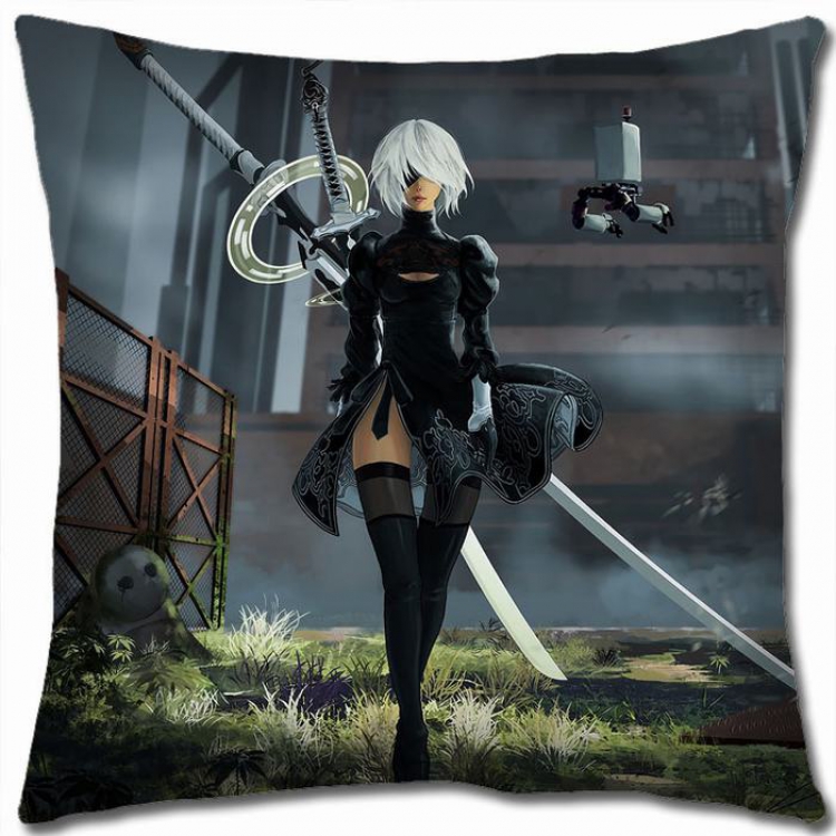 Nier:Automata Double-sided full color Pillow Cushion 45X45CM N5-67 NO FILLING