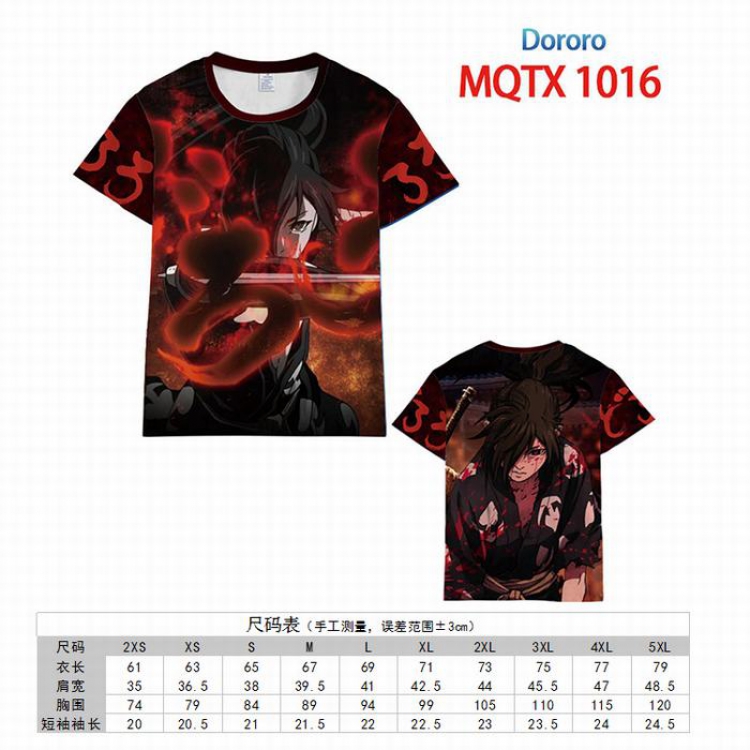 Dororo Full color printed short sleeve t-shirt 10 sizes from XXS to 5XL MQTX-1016