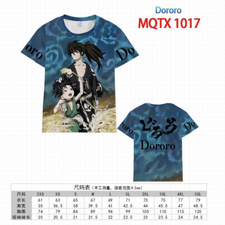Dororo Full color printed short sleeve t-shirt 10 sizes from XXS to 5XL MQTX-1017