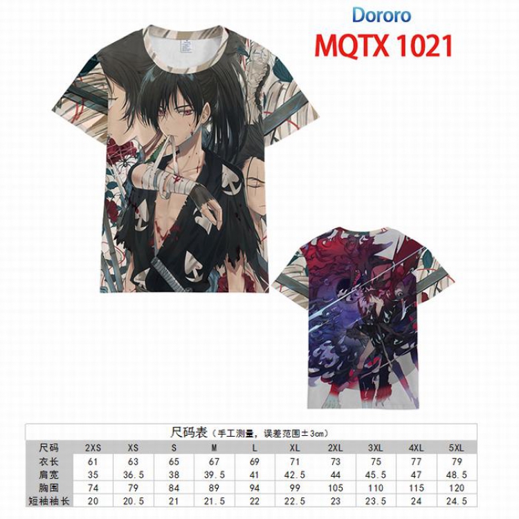 Dororo Full color printed short sleeve t-shirt 10 sizes from XXS to 5XL MQTX-1021