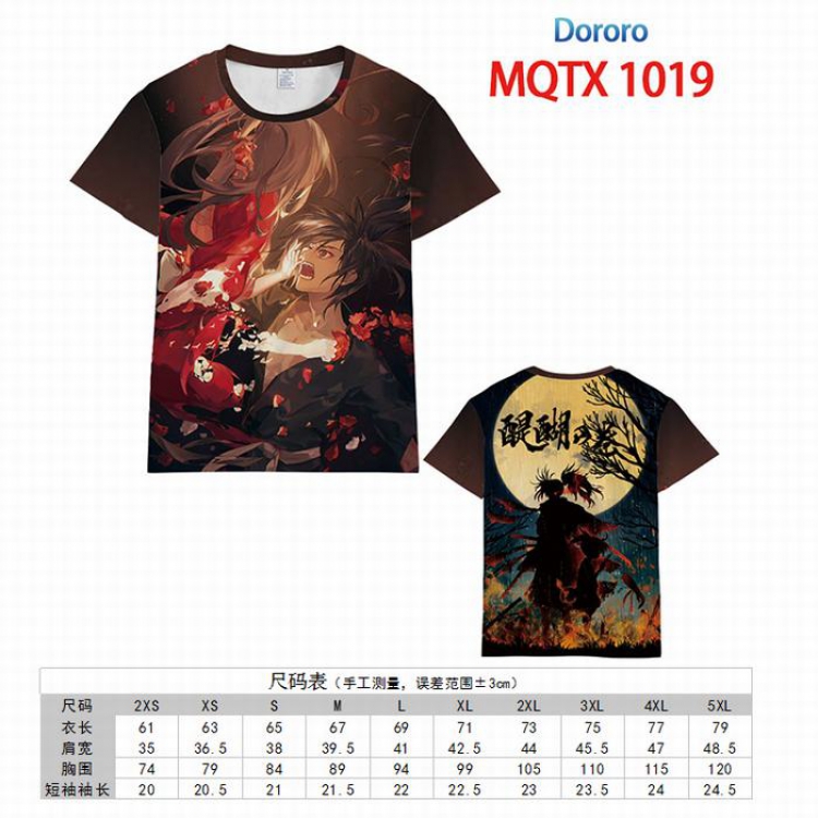 Dororo Full color printed short sleeve t-shirt 10 sizes from XXS to 5XL MQTX-1019