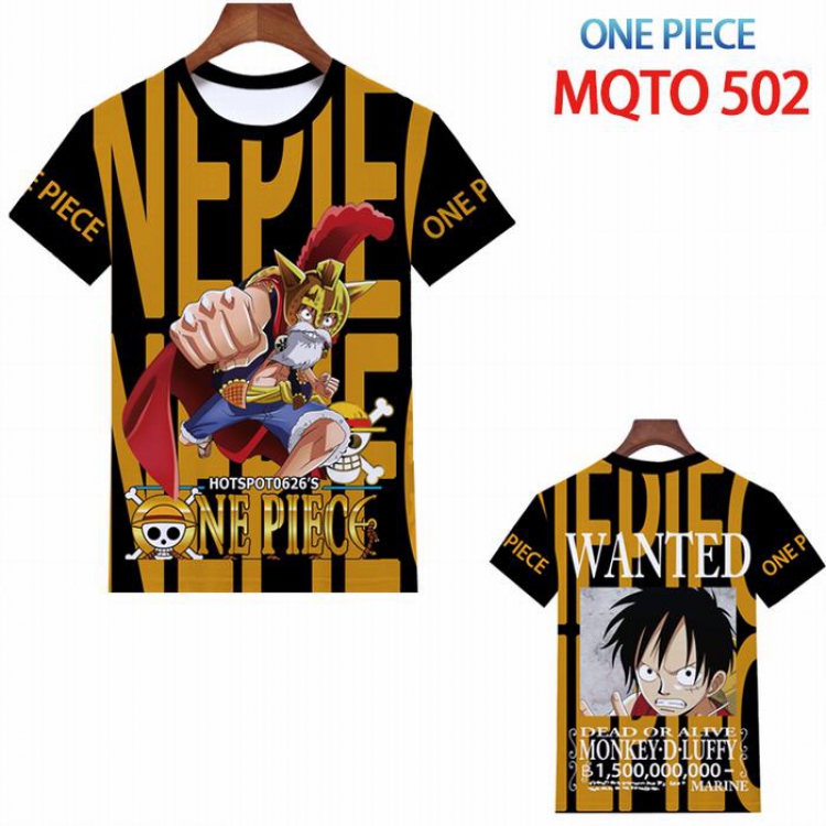 One Piece Full color printed short sleeve t-shirt 9 sizes from XXS to 4XL MQTO-502