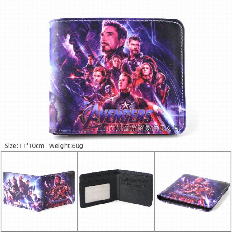 The avengers allianc Full color Twill two-fold short wallet Purse 11X10CM Style I