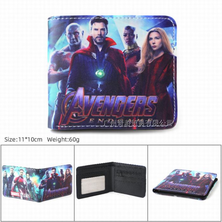 The avengers allianc Full color Twill two-fold short wallet Purse 11X10CM Style H