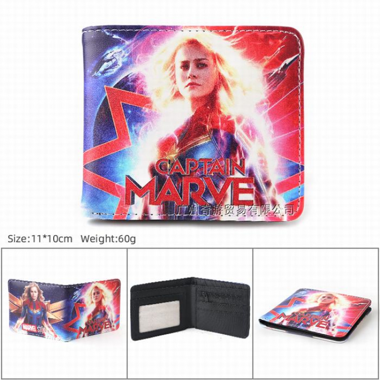 The avengers allianc Full color Twill two-fold short wallet Purse 11X10CM Style G