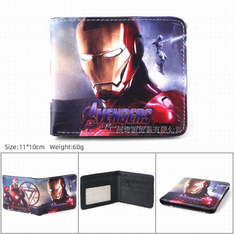 The avengers allianc Full color Twill two-fold short wallet Purse 11X10CM Style C