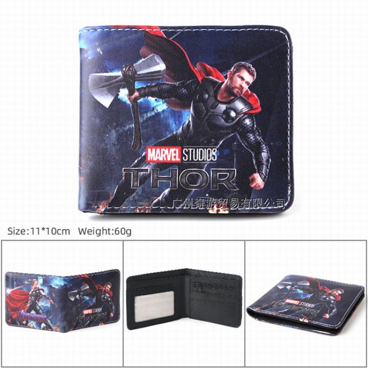 The avengers allianc Full color Twill two-fold short wallet Purse 11X10CM Style B