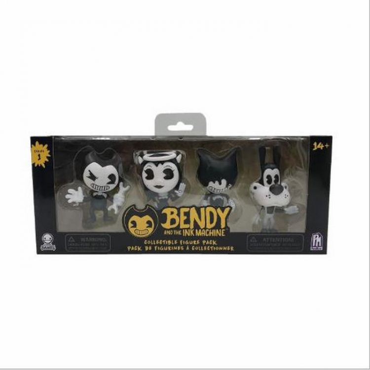 Bendy and ink machin a set of 4 Boxed Figure Decoration 4CM