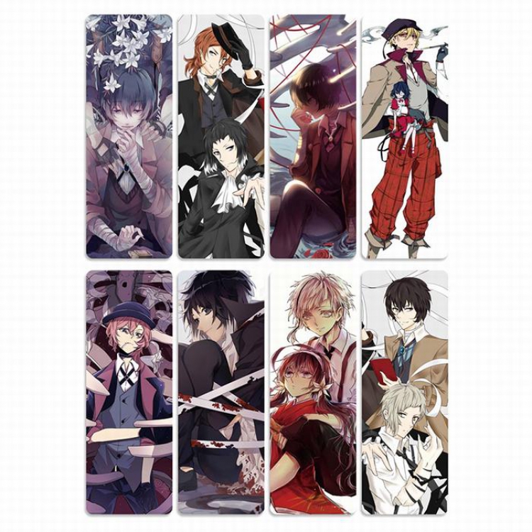 Bungo Stray Dogs PVC Refined version Bookmark price for 5 set with 8 pcs a set Style F