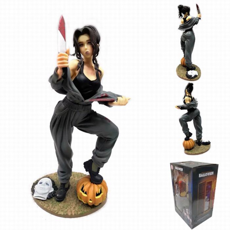 Halloween Michael Myers Female version Sexy beautiful girl Boxed Figure Decoration 21CM