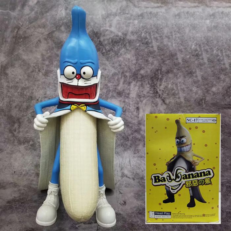 HeadPlay Banana man Cosplay Doraemon PVC Boxed Figure Decoration 12 inches