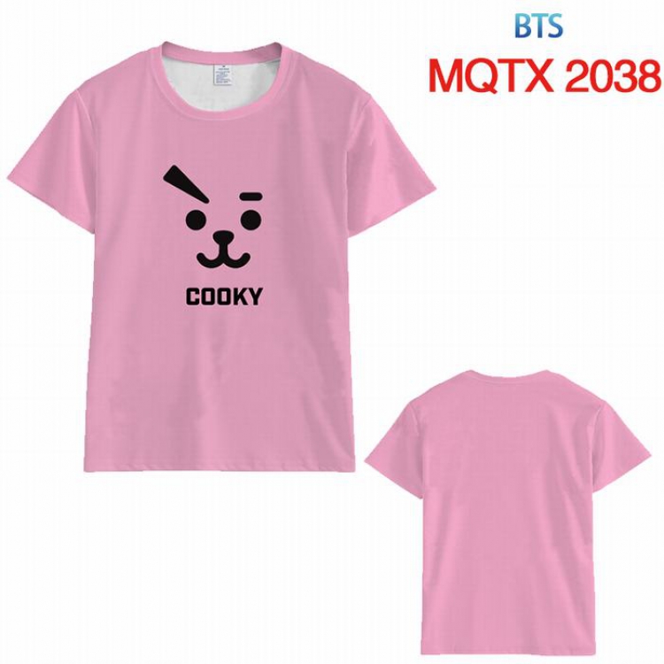 BTS BT21 Full color printed short sleeve t-shirt 10 sizes from XXS to 5XL MQTX-2038