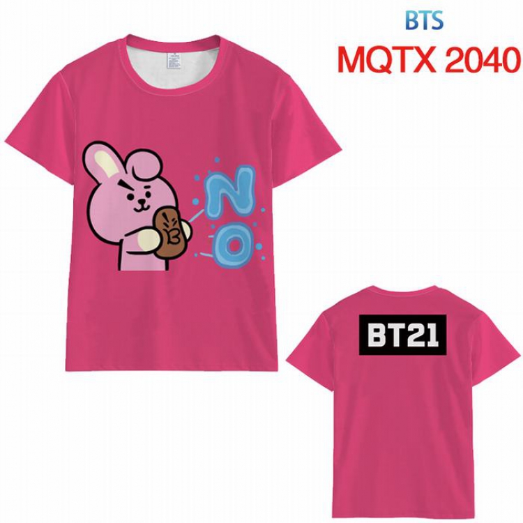 BTS BT21 Full color printed short sleeve t-shirt 10 sizes from XXS to 5XL MQTX-2040