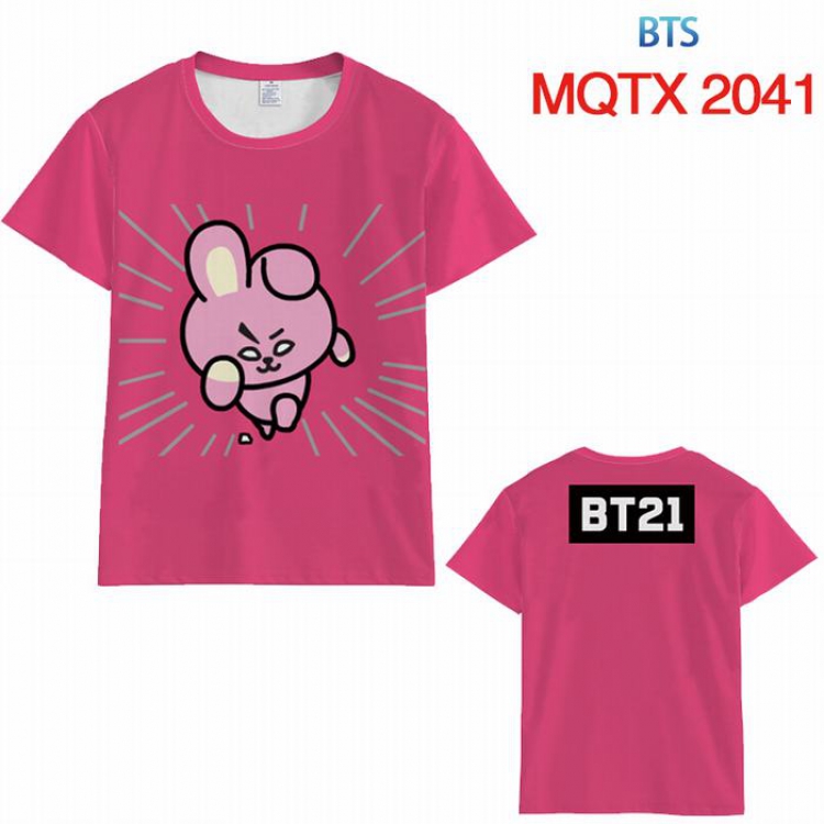 BTS BT21 Full color printed short sleeve t-shirt 10 sizes from XXS to 5XL MQTX-2041