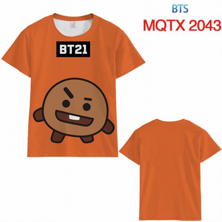 BTS BT21 Full color printed short sleeve t-shirt 10 sizes from XXS to 5XL MQTX-2043
