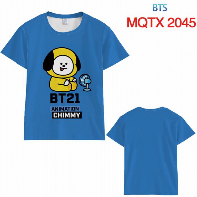 BTS BT21 Full color printed short sleeve t-shirt 10 sizes from XXS to 5XL MQTX-2045
