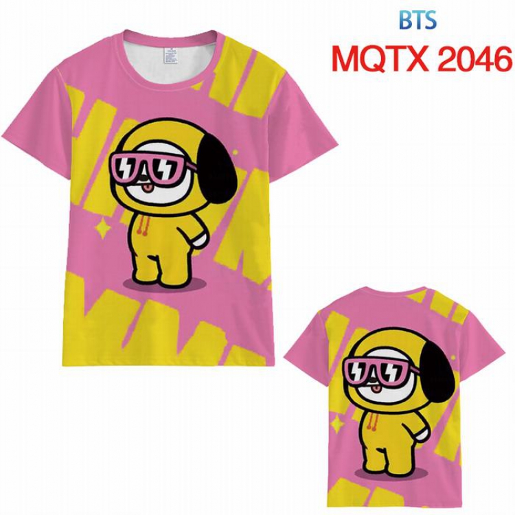 BTS BT21 Full color printed short sleeve t-shirt 10 sizes from XXS to 5XL MQTX-2046