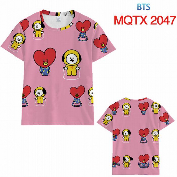 BTS BT21 Full color printed short sleeve t-shirt 10 sizes from XXS to 5XL MQTX-2047