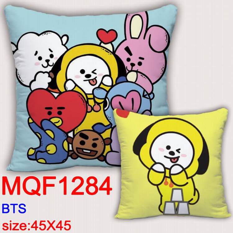 BTS BT21 Double-sided full color Pillow Cushion 45X45CM MQF 1284