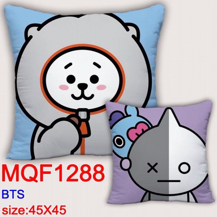BTS BT21 Double-sided full color Pillow Cushion 45X45CM MQF 1288