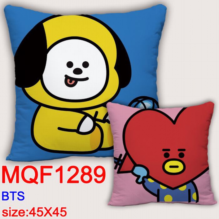 BTS BT21 Double-sided full color Pillow Cushion 45X45CM MQF 1289