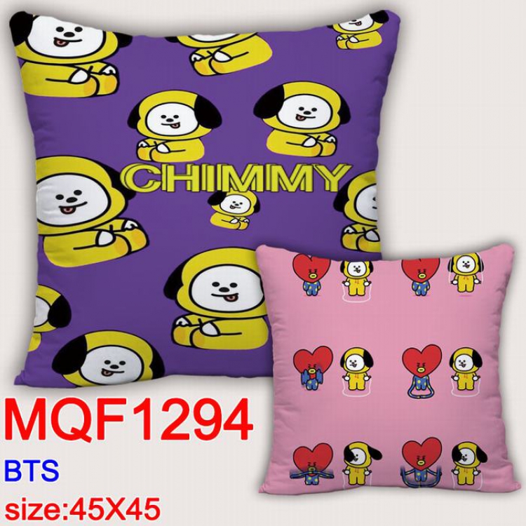 BTS BT21 Double-sided full color Pillow Cushion 45X45CM MQF 1294