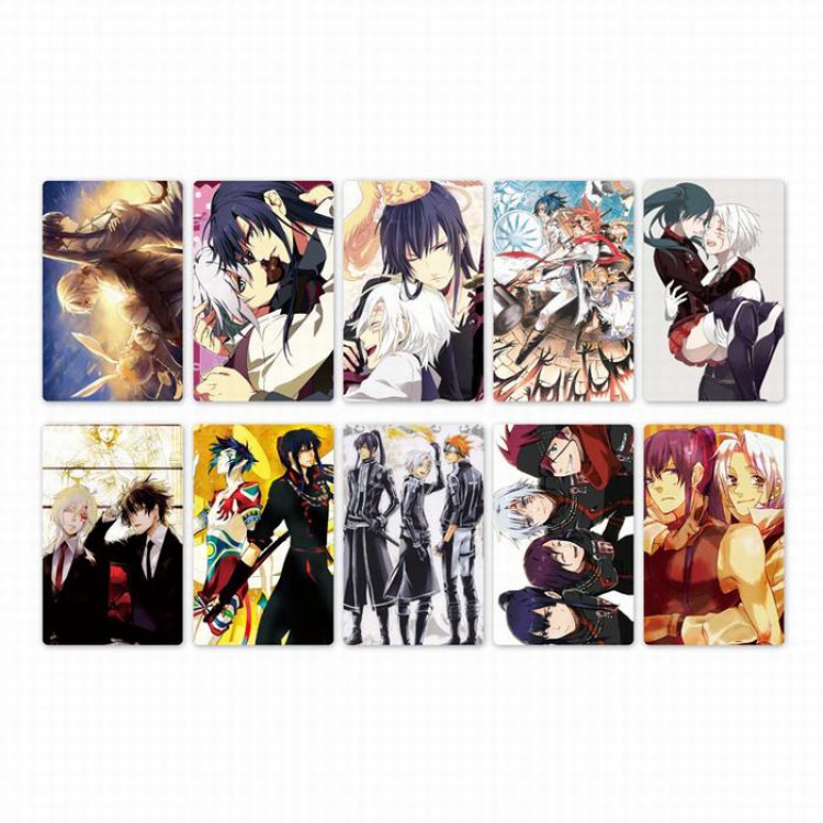 D.Gray-man Card stickers price for 5 set with 10 pcs a set Style A