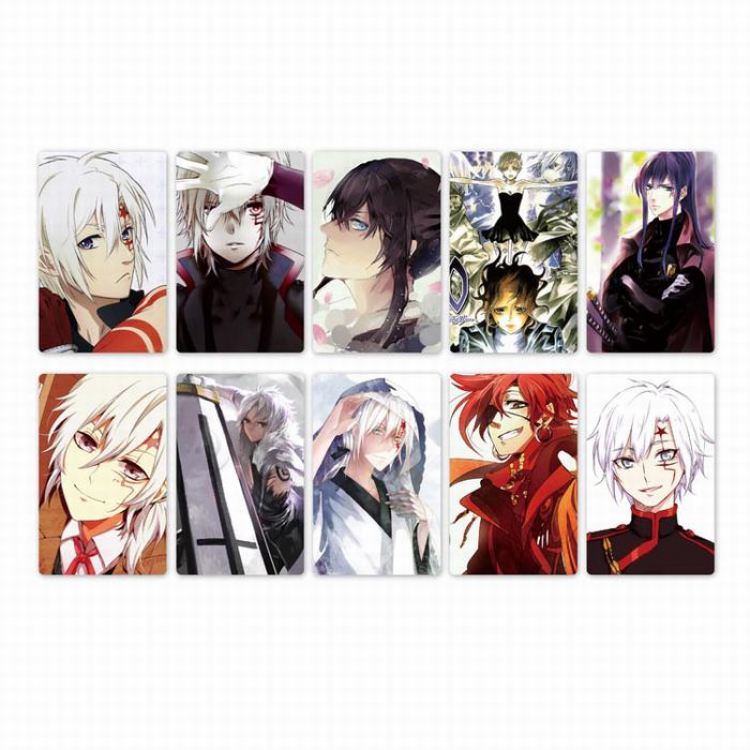 D.Gray-man Card stickers price for 5 set with 10 pcs a set Style C