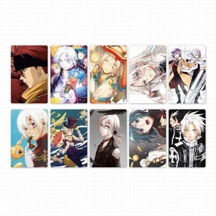 D.Gray-man Card stickers price for 5 set with 10 pcs a set Style D