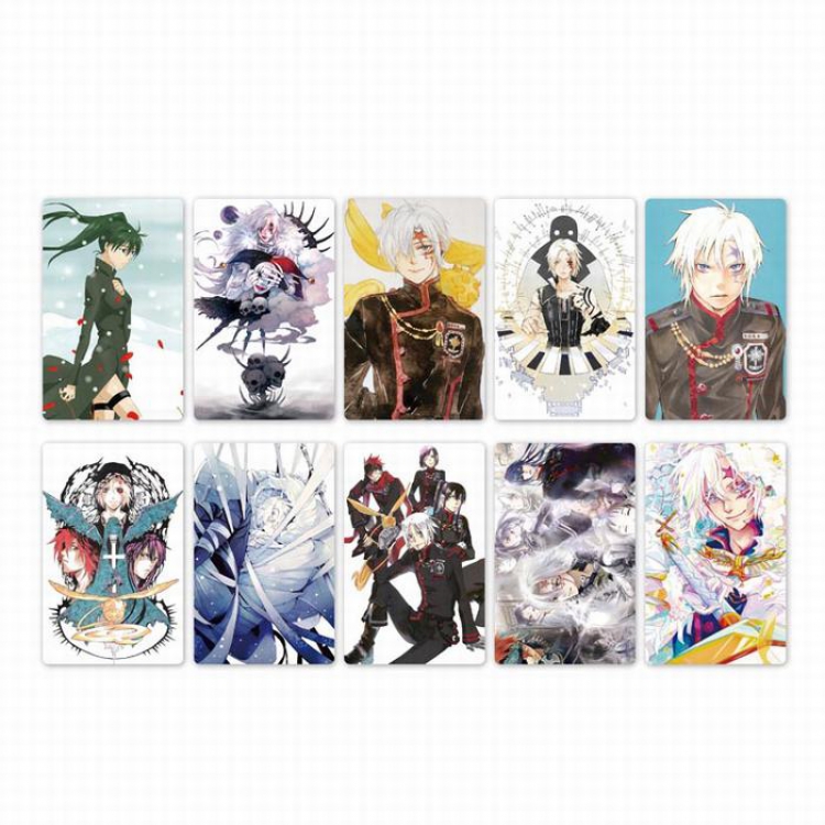 D.Gray-man Card stickers price for 5 set with 10 pcs a set Style E