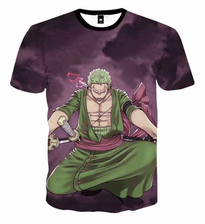 One Piece Polyester Full color short sleeve T-shirt  7 sizes from S to 4XL price for 2 pcs