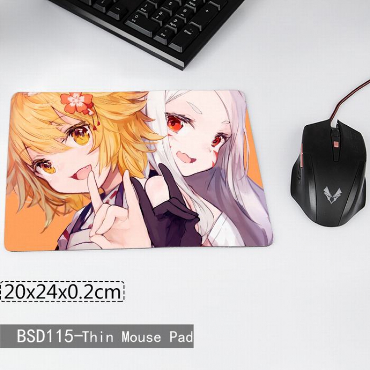 Cartoon anime Printing cloth mouse pad 20X24X0.2CM BSD115