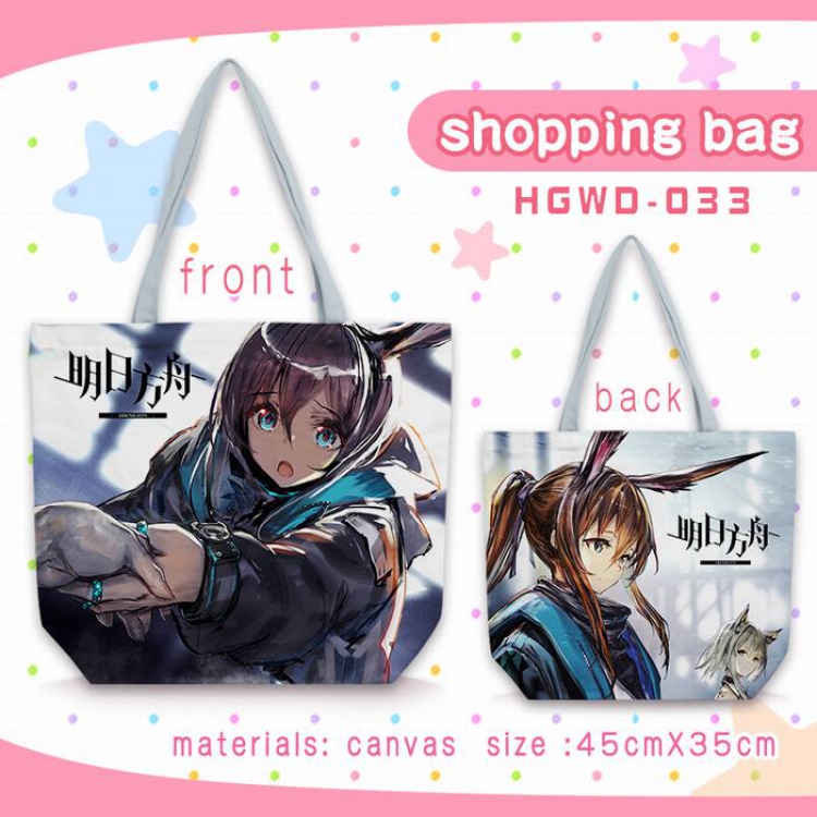 Cartoon anime One-shoulder canvas zipper shopping bag satchel 45X35CM HGWD033