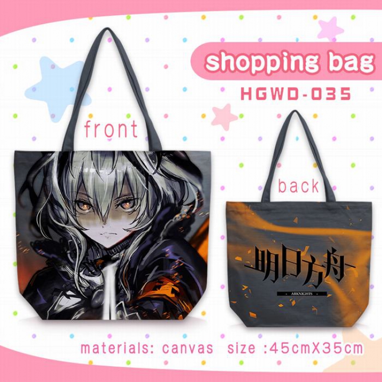 Cartoon anime One-shoulder canvas zipper shopping bag satchel 45X35CM HGWD035