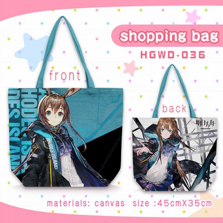 Cartoon anime One-shoulder canvas zipper shopping bag satchel 45X35CM HGWD036