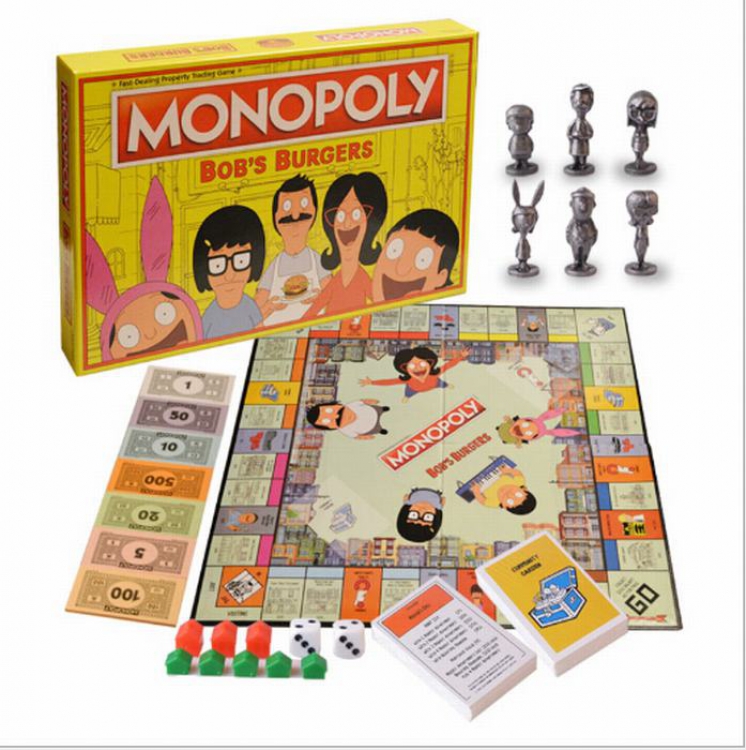 Bob's Burgers Monopoly Educational toys Board games card