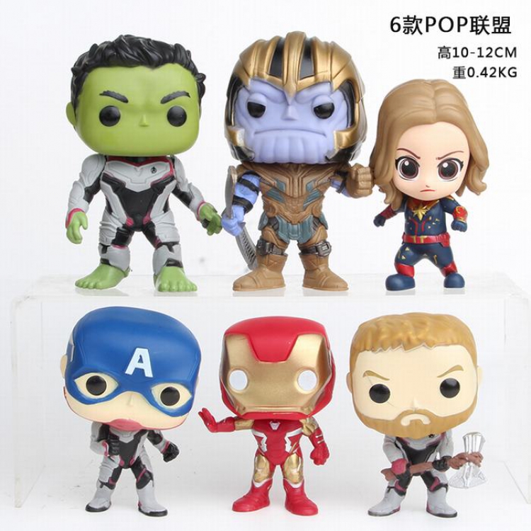 The Avengers a set of 6 models POP Bagged Figure Decoration 10-12CM 0.42KG