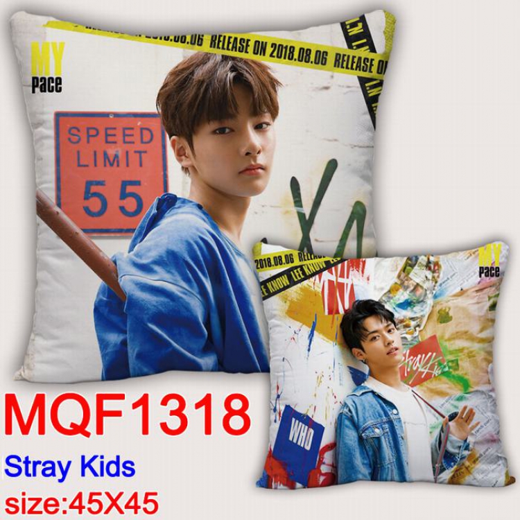 Stray Kids Double-sided full color Pillow Cushion 45X45CM MQF1318