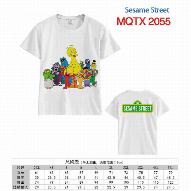 Sesame Street Full color printed short sleeve t-shirt 10 sizes from XXS to 5XL MQTX-2055