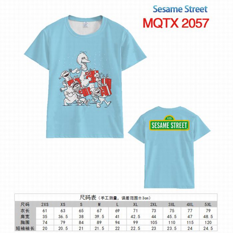 Sesame Street Full color printed short sleeve t-shirt 10 sizes from XXS to 5XL MQTX-2057