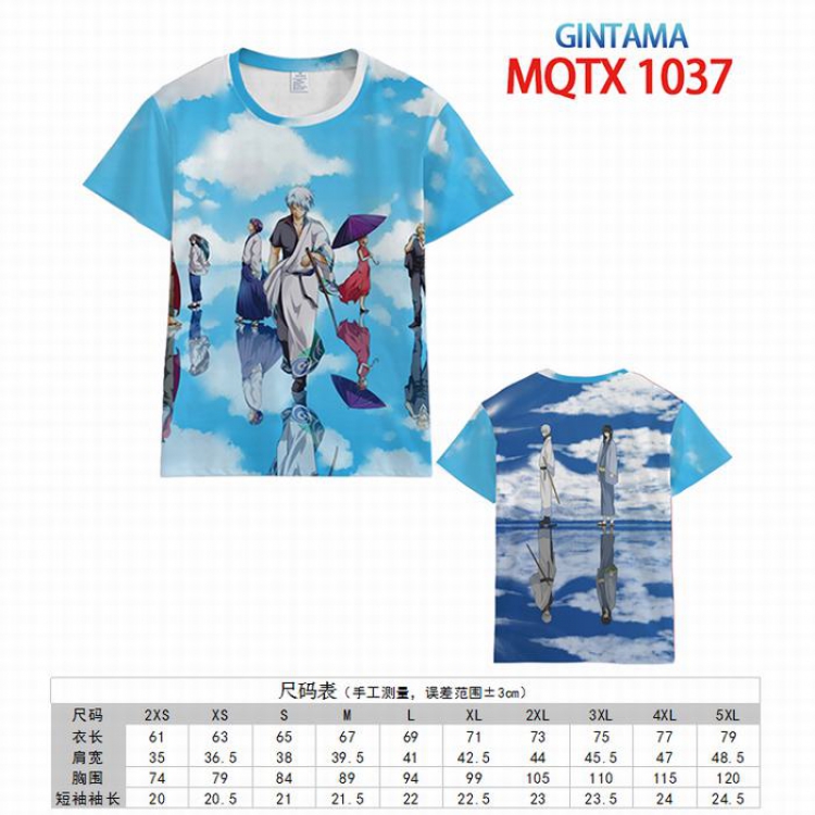 Gintama Full color printed short sleeve t-shirt 10 sizes from XXS to 5XL MQTX-1037