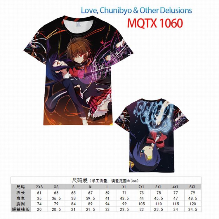 Chuunibyou Demo Koi Ga Shitai Full color printed short sleeve t-shirt 10 sizes from XXS to 5XL MQTX-1060