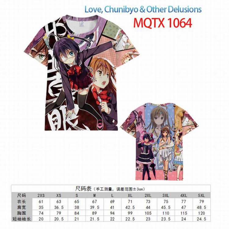 Chuunibyou Demo Koi Ga Shitai Full color printed short sleeve t-shirt 10 sizes from XXS to 5XL MQTX-1064